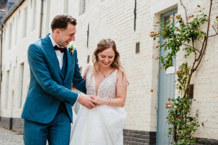 Bruidspaar klein begijnhof Leuven