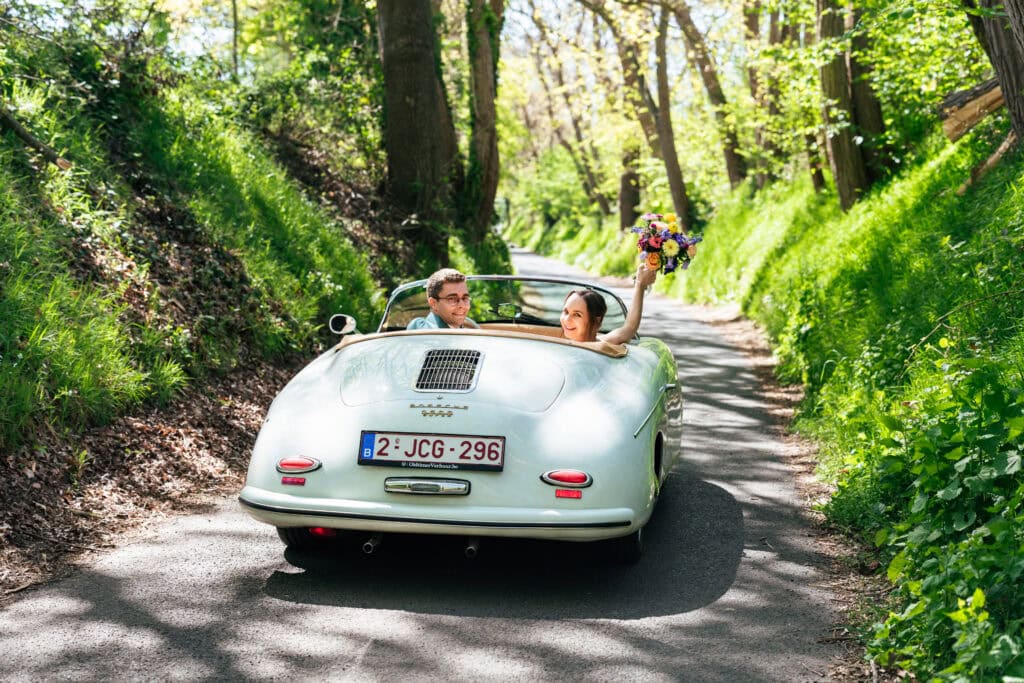 Bruidspaar Porsche 356A - Rotselaar